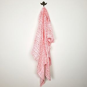 Captain Silly Pants Orange Printed Cotton Muslin Swaddle Blanket Gender Neutral
